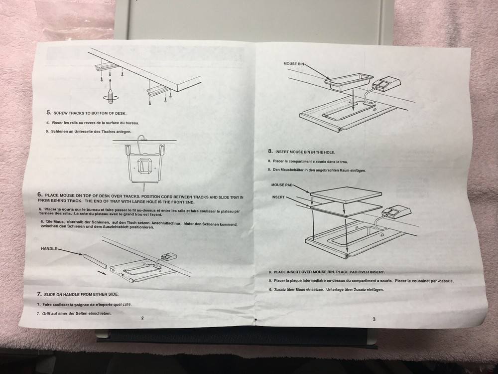 Under Desk Mouse Tray