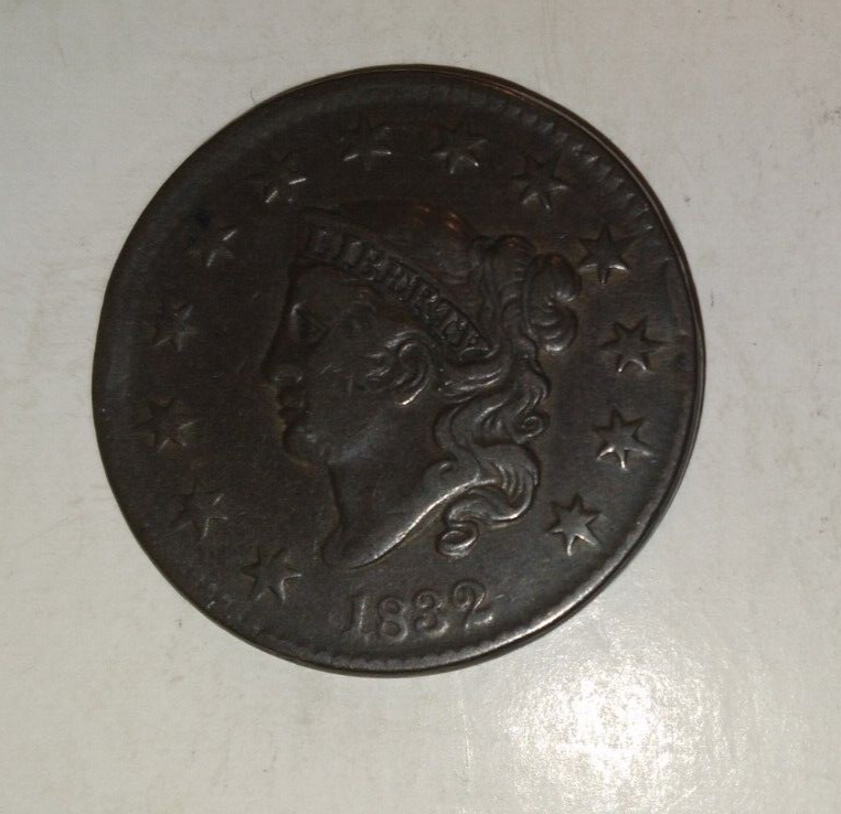 1832 Large Cent Medium Letters High Grade