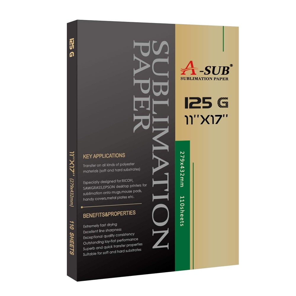 A-SUB Sublimation Paper 11x17 Inch 110 Sheets Compatible with Sublimation Pri...