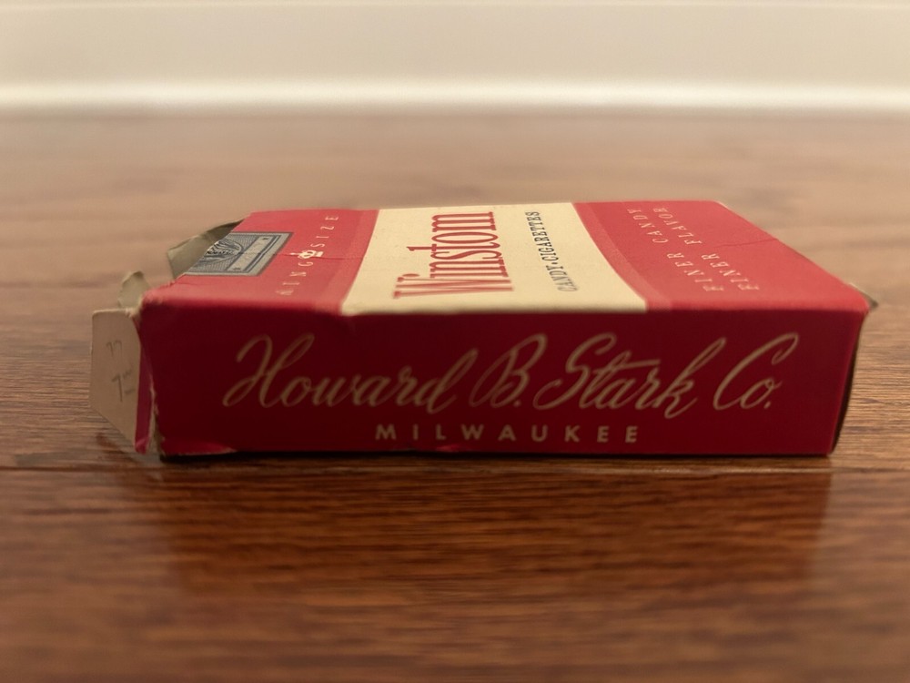 Vintage {Harvard B. Stark} "WINSTOM" {King Size} "CANDY CIGARETTES" Box, RARE!