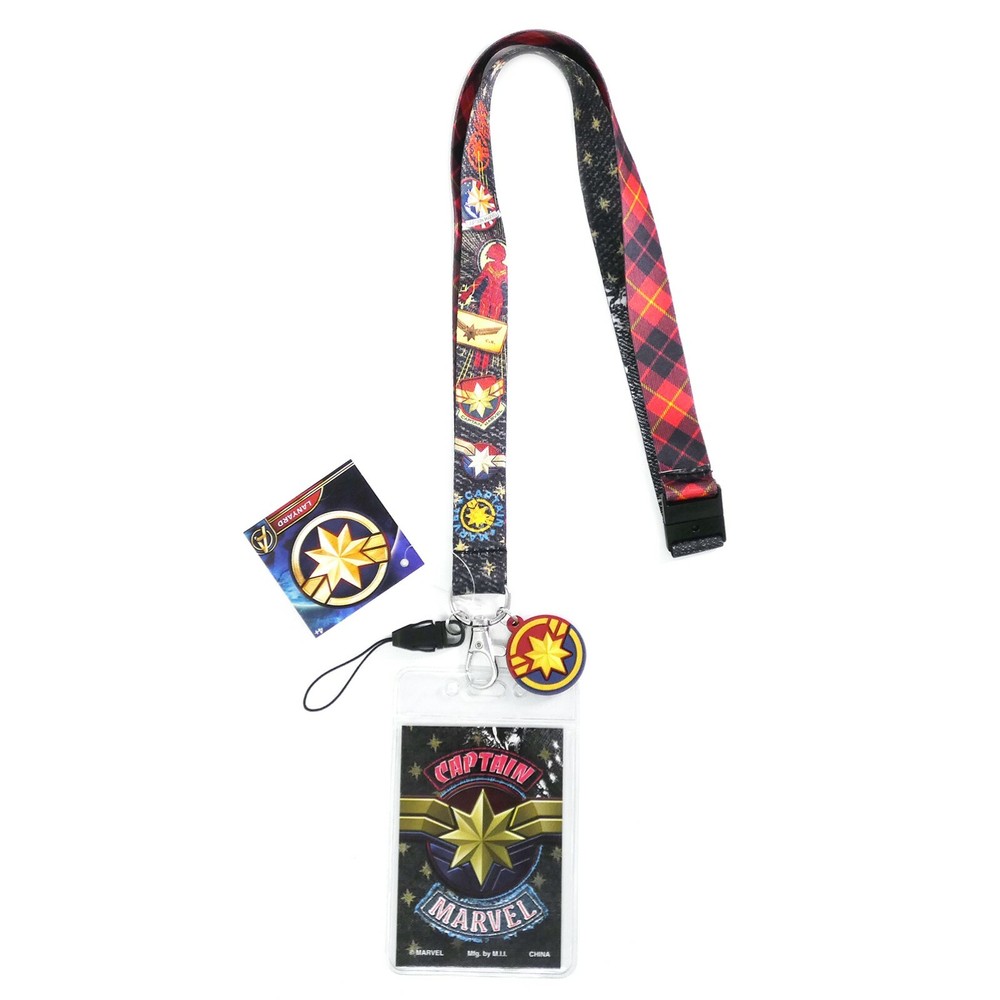 Marvel Comics Captain Marvel Lanyard With Soft Touch Dangle