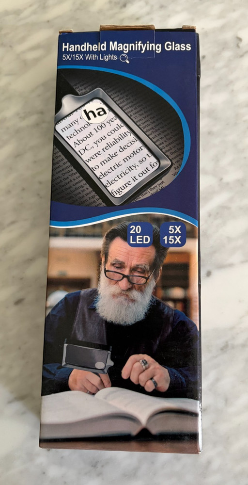 Handheld Magnifying Glass 5x/15x with LED Lights