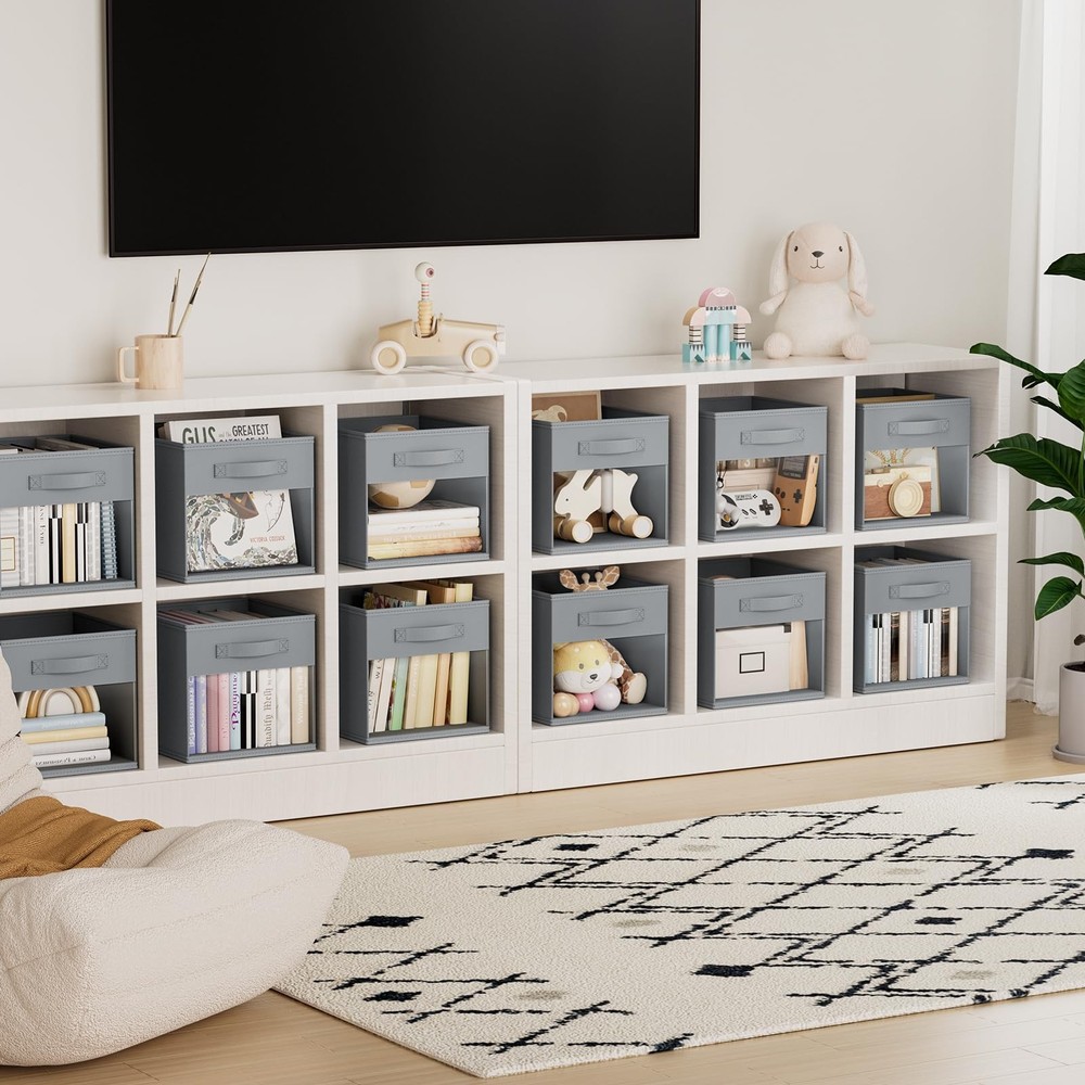 Storage Cubes, Cube Storage Bin, 10 Pack Foldable Storage Cubes with Window, ...