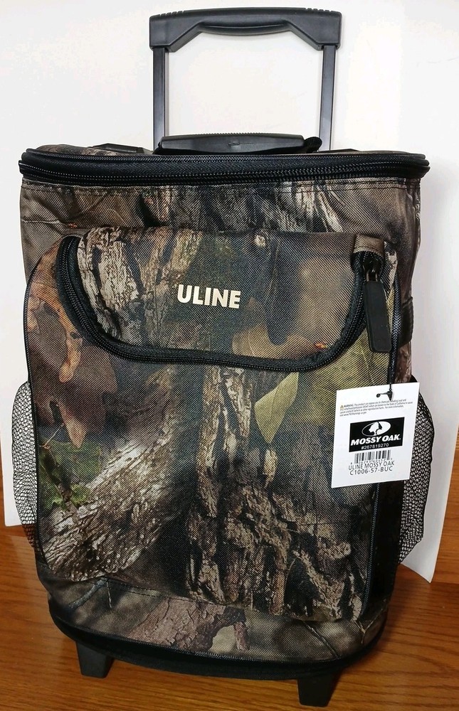 Mossy Oak Insulated Camo Rolling Cooler With Pull Handle Hunt Hike Fish  Camp