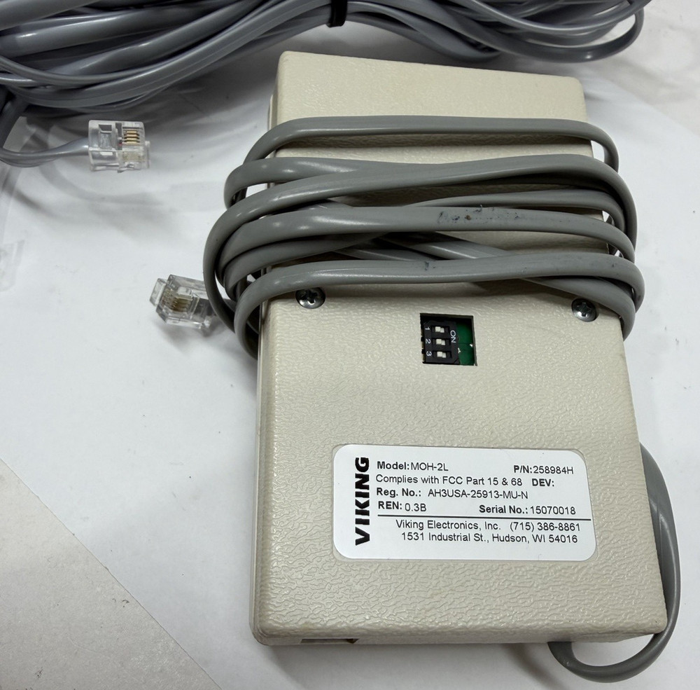 Viking MOH-2L Electronics 2 Line Music On Hold System.