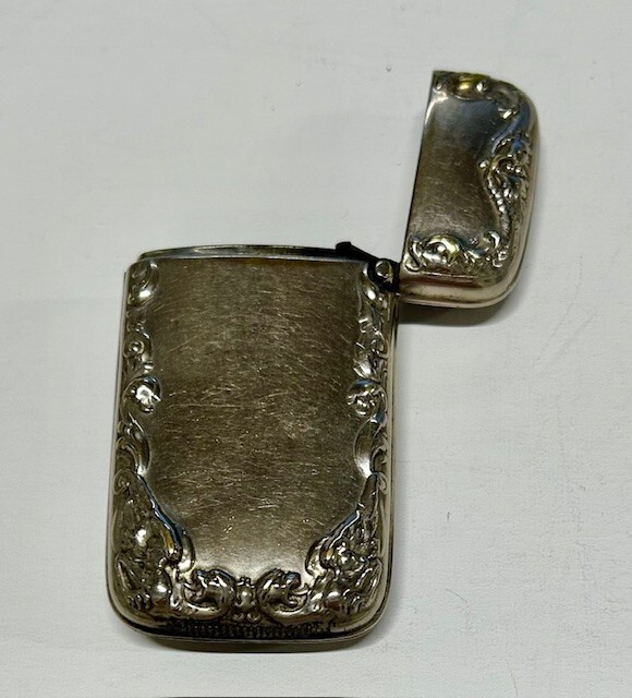 Antique Sterling Silver Vesta Case Match Stick Holder
