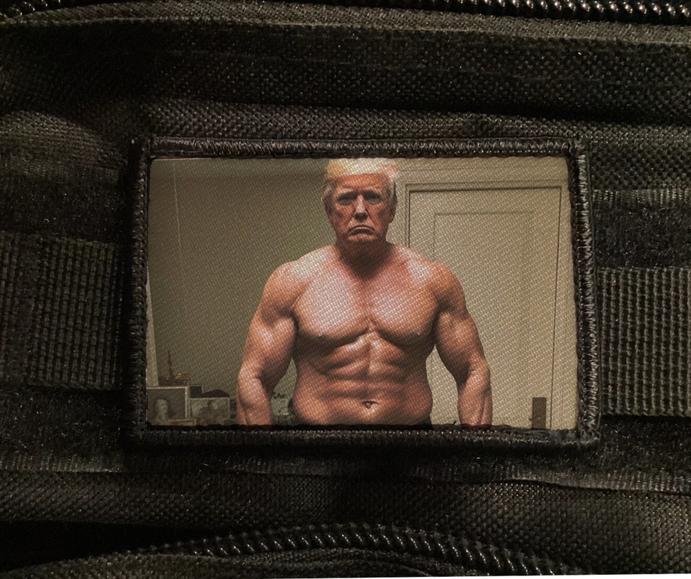 Trump Mug Shot Never Surrender Patch Morale Hook [sub]
