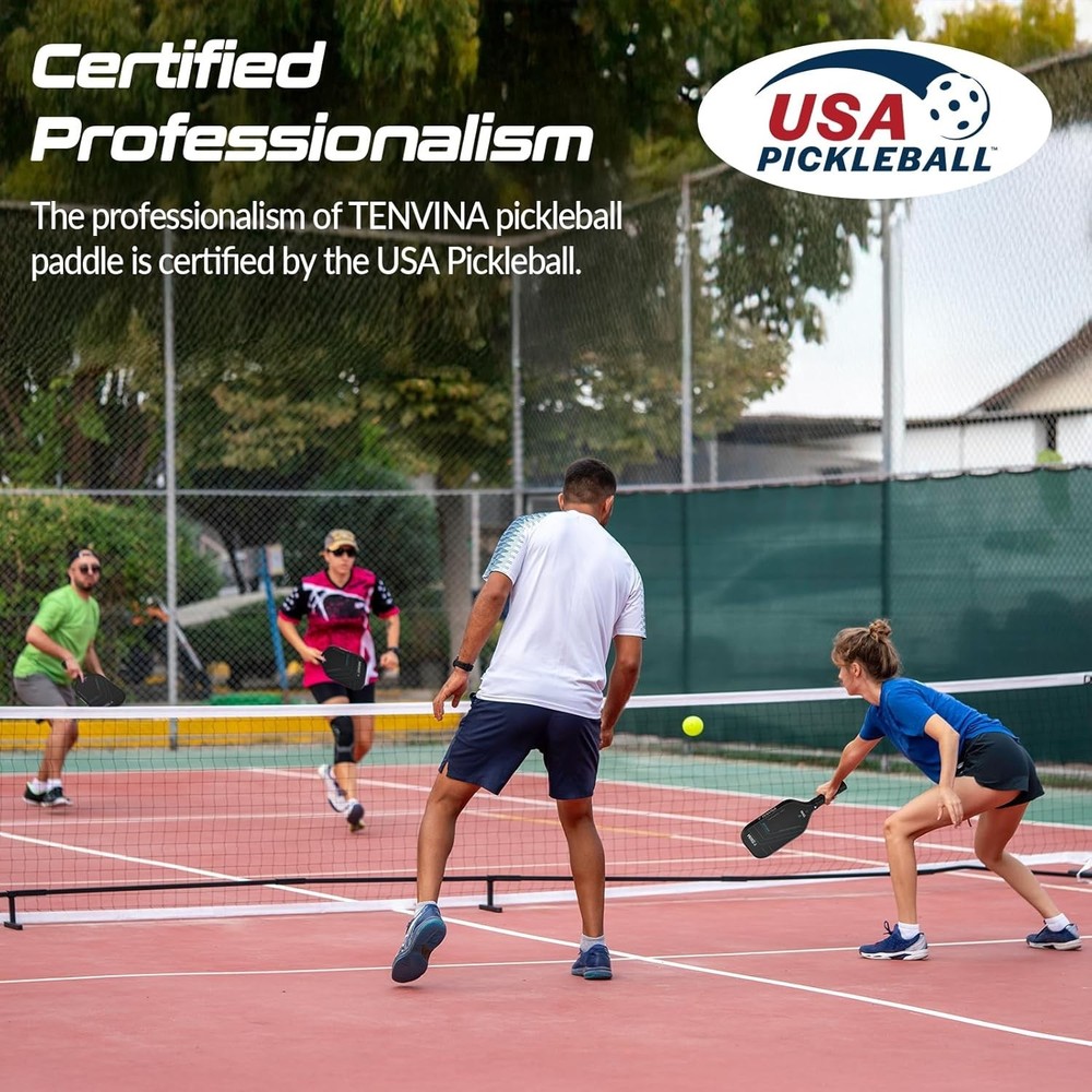 Customizable 4-Shape Pickleball Paddle - Ergonomic Design for Ultimate Control