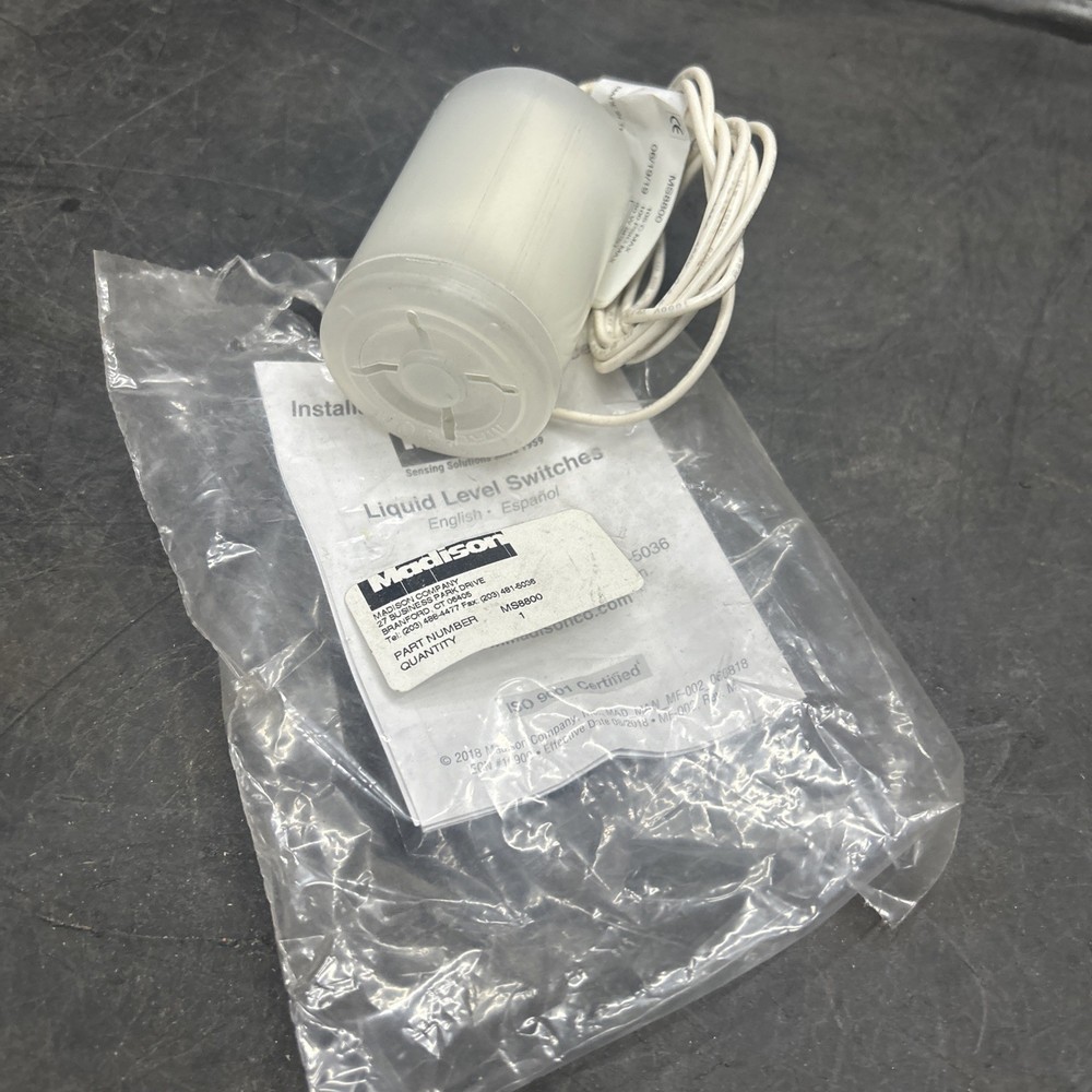 MADISON MS8800 Liquid Level Switch: Selectable, 1/4" NPT ,100 psi Max. Pressure