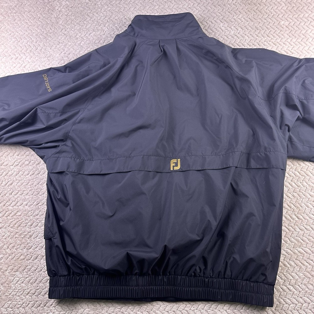 DryJoys FootJoy Men’s Golf Jacket Rain Wind Lined Button Front Large