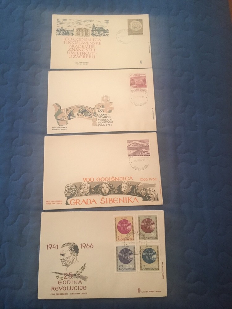 4 FDCs unaddressed  from 1966