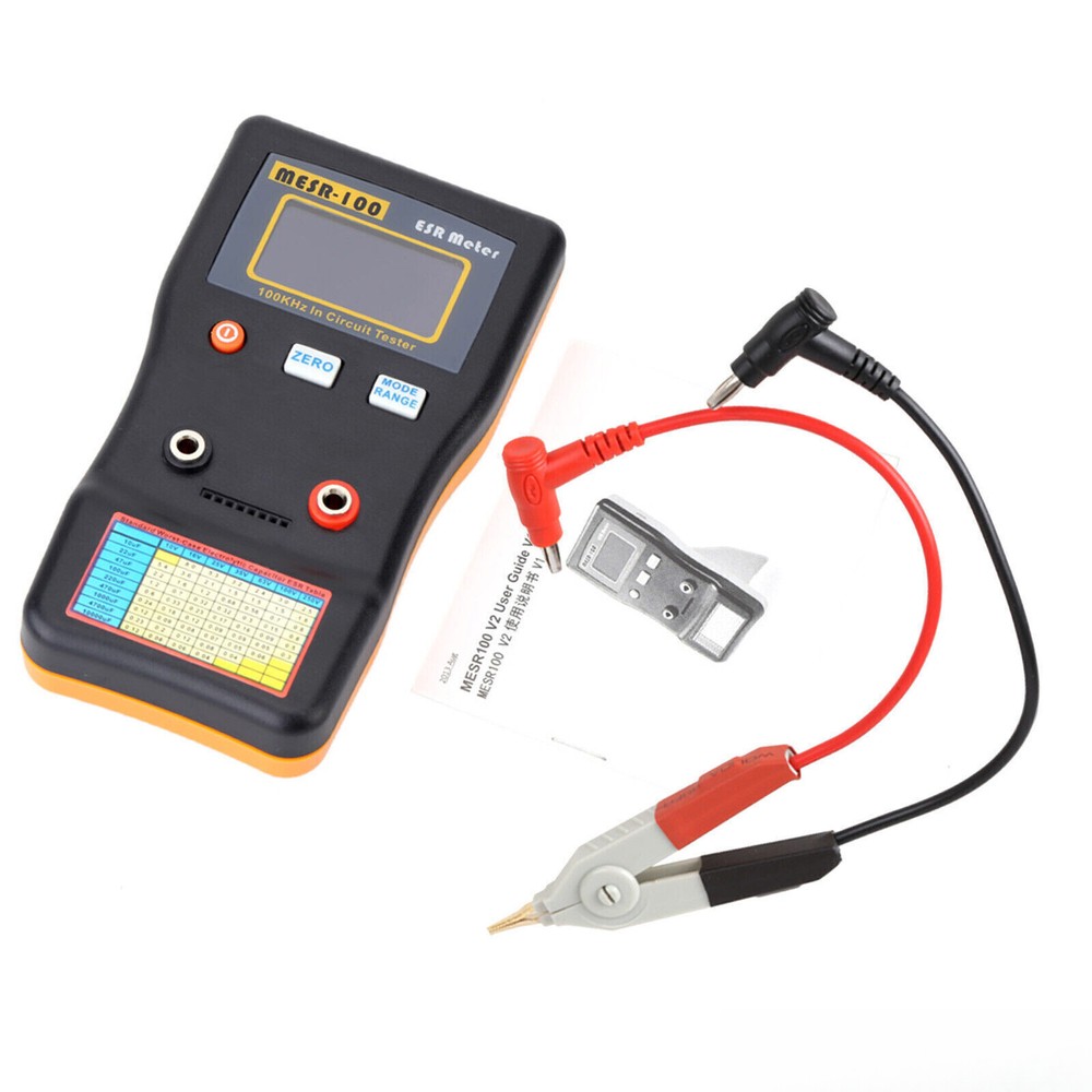 MESR-100 Digital Capacitance ESR Meter Capacitance Circuit Test + Test Clip