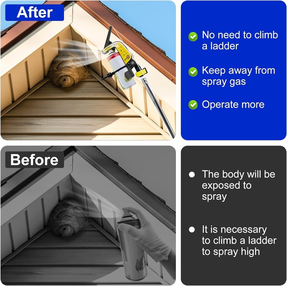 Durable Spray Can Extension Pole with Stable Support for High Cleaning Tasks