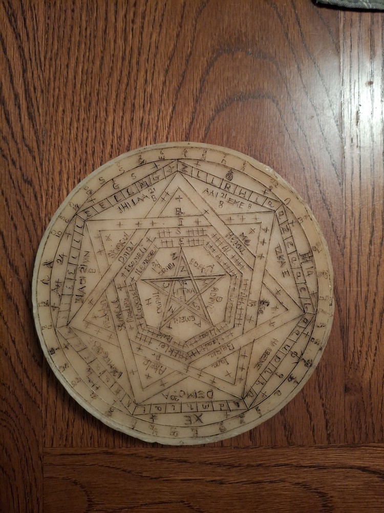 Wax Enochian Tablet - Hand-engraved - Excellent Condition - Like New!