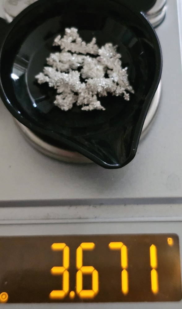 3.671g 9999 Pure Crystallized Silver Nuggets