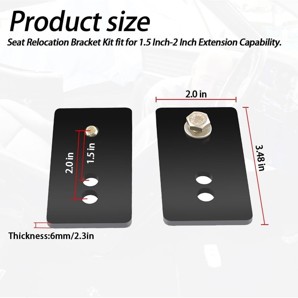 Seat Relocation Brackets/Seat Relocation Brackets Kit Compatible with 1967-2002