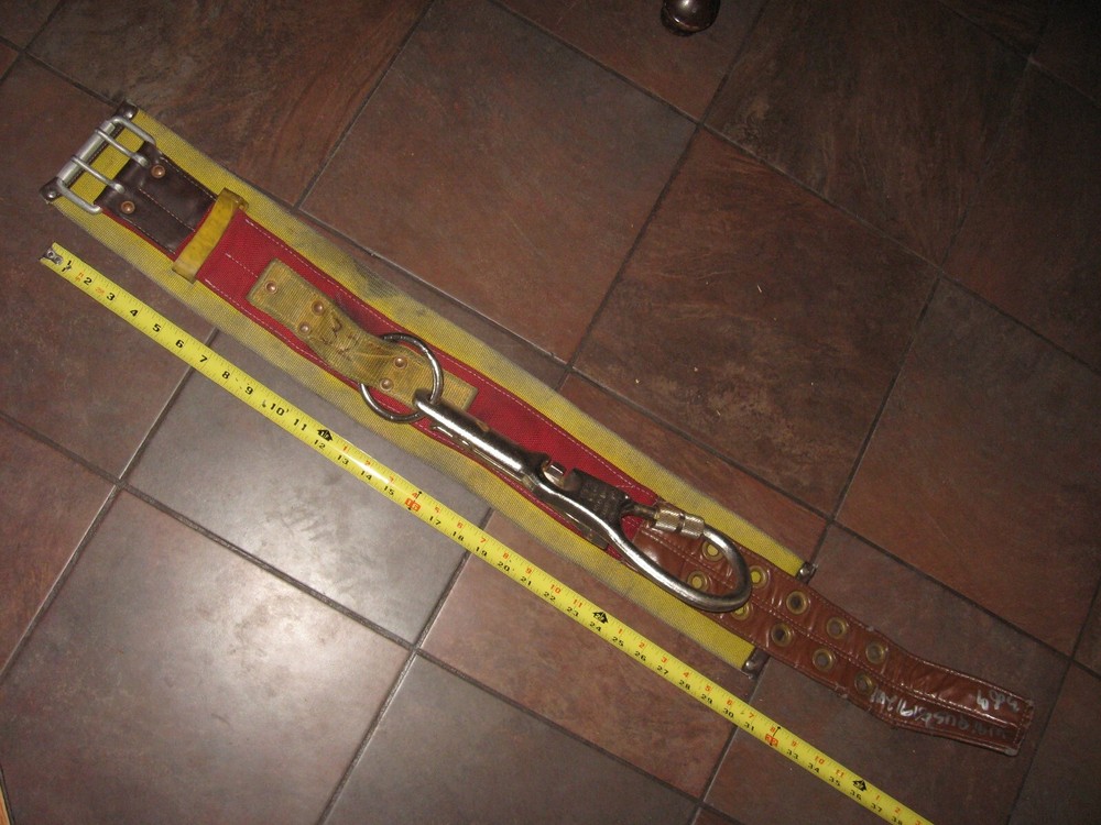 Used Size 32 Fireman's Belt with Large Carabiner