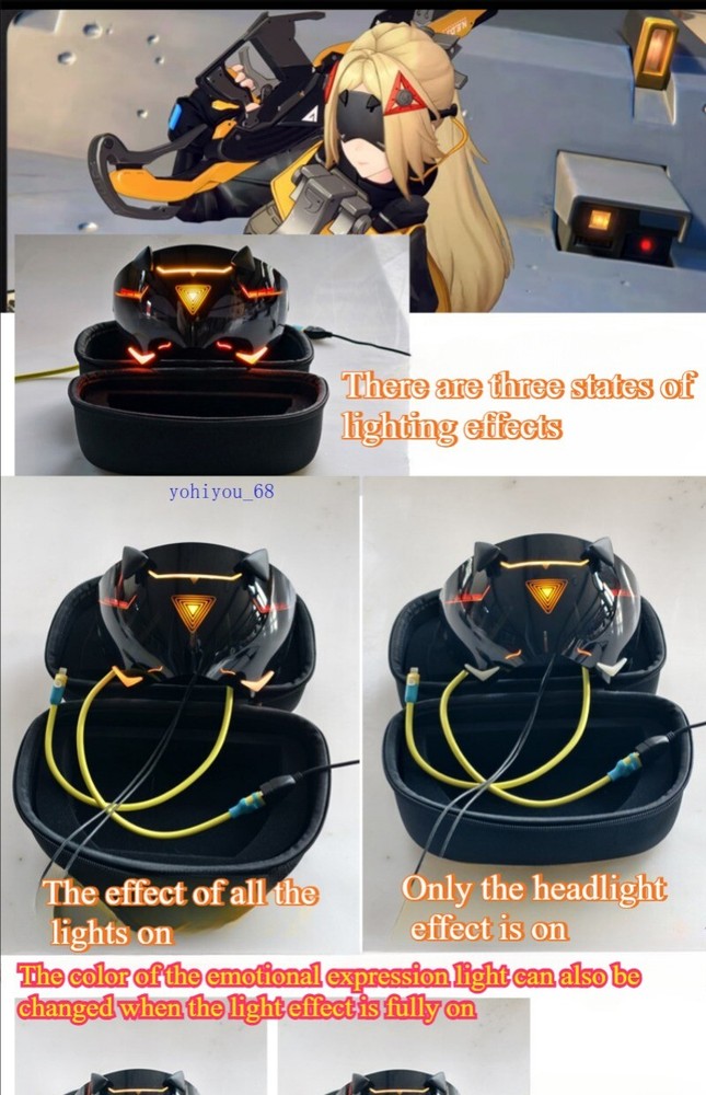 Zenless Zone Zero Trigger Half-face Mask Eye Patch Cosplay Performance Luminous