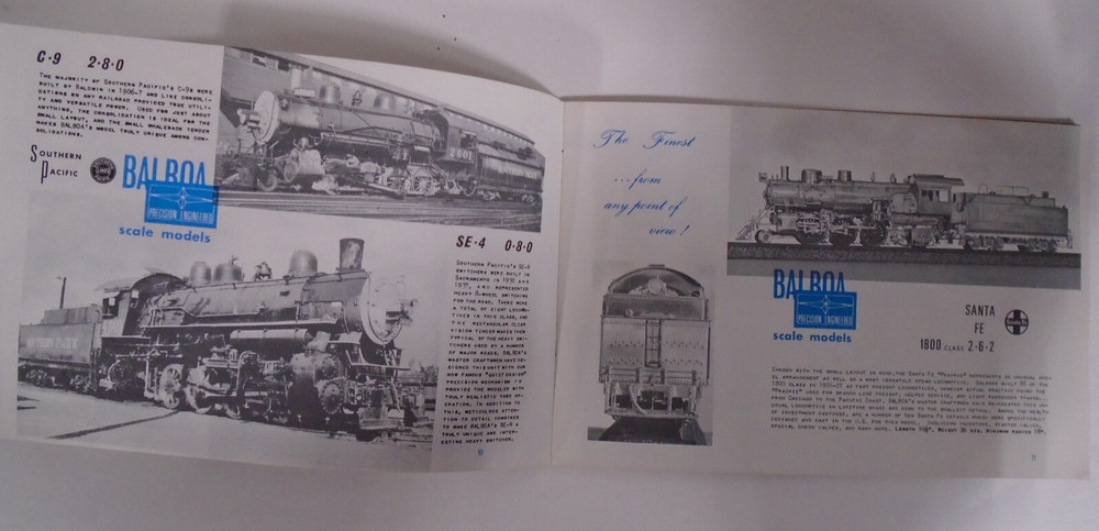 BALBOA SCALE MODELS 1967 CATALOG THIRD EDITION & PRICE LIST