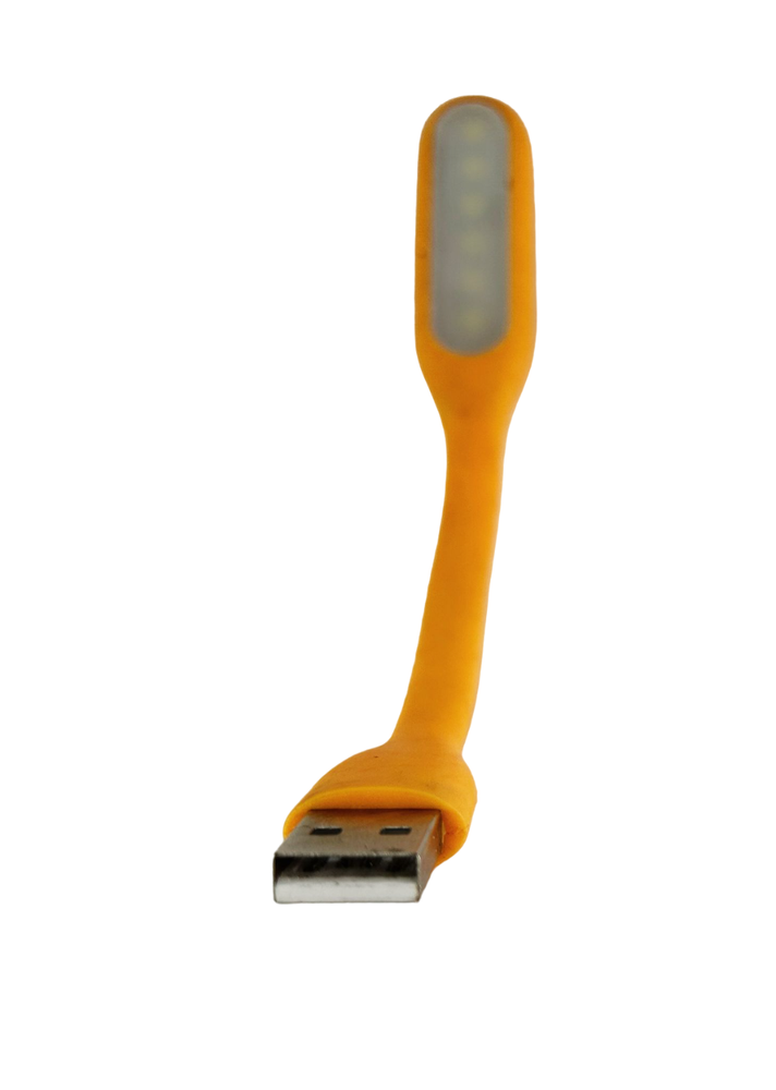 Mini USB LED Light Flexible Adjustable Angle Reading Lamp, Orange