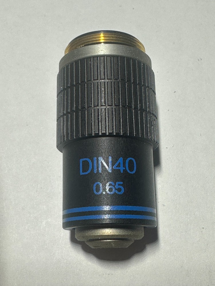 Swift Microscope Objective DIN40 / 0.65 Made in Thailand, Blue stripes Used