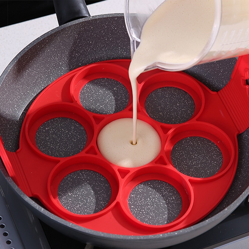 NEW Silicone Egg Pancake Ring Nonstick Maker Mold Kitchen Cooking Tool Fast Ship
