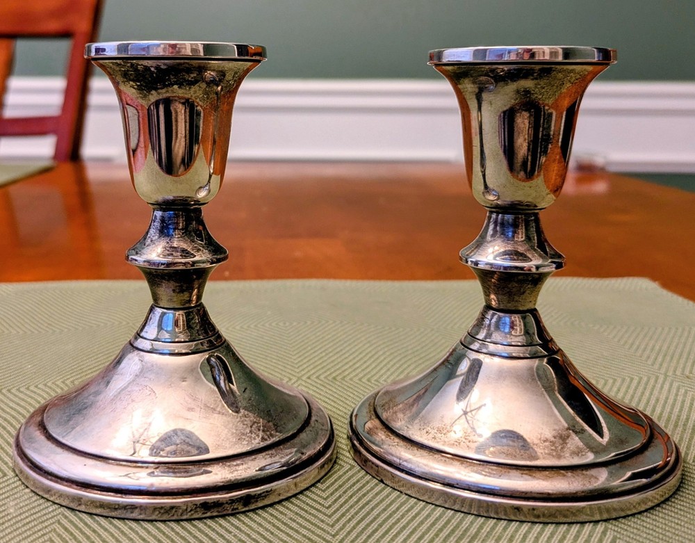 Towle #734 Sterling Silver Weighted Candlestick Holders