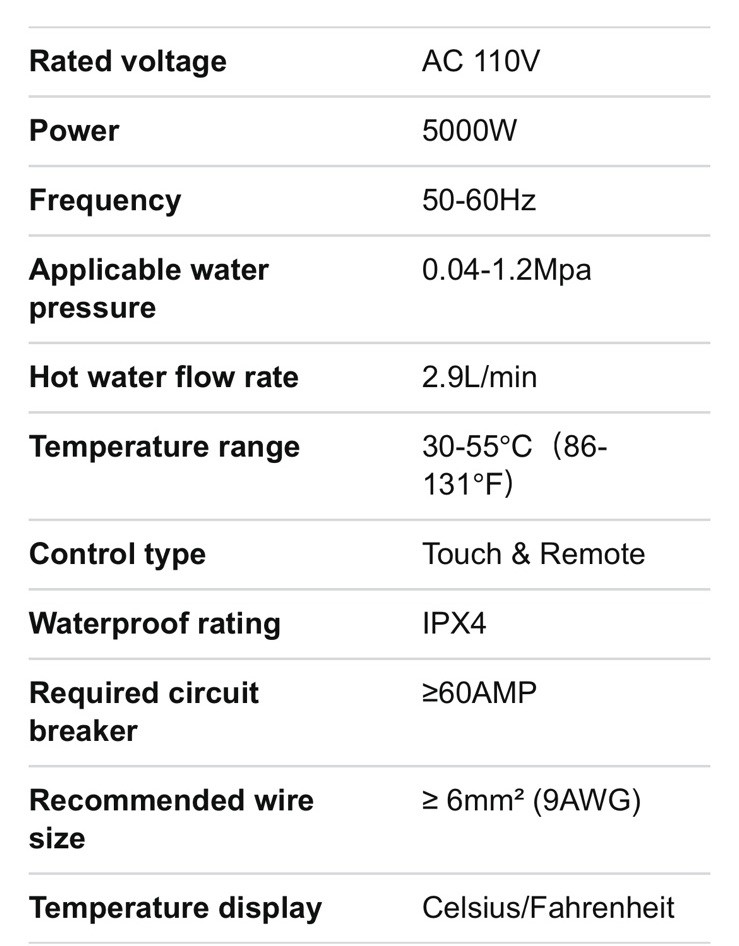 Instant Electric Water Heater