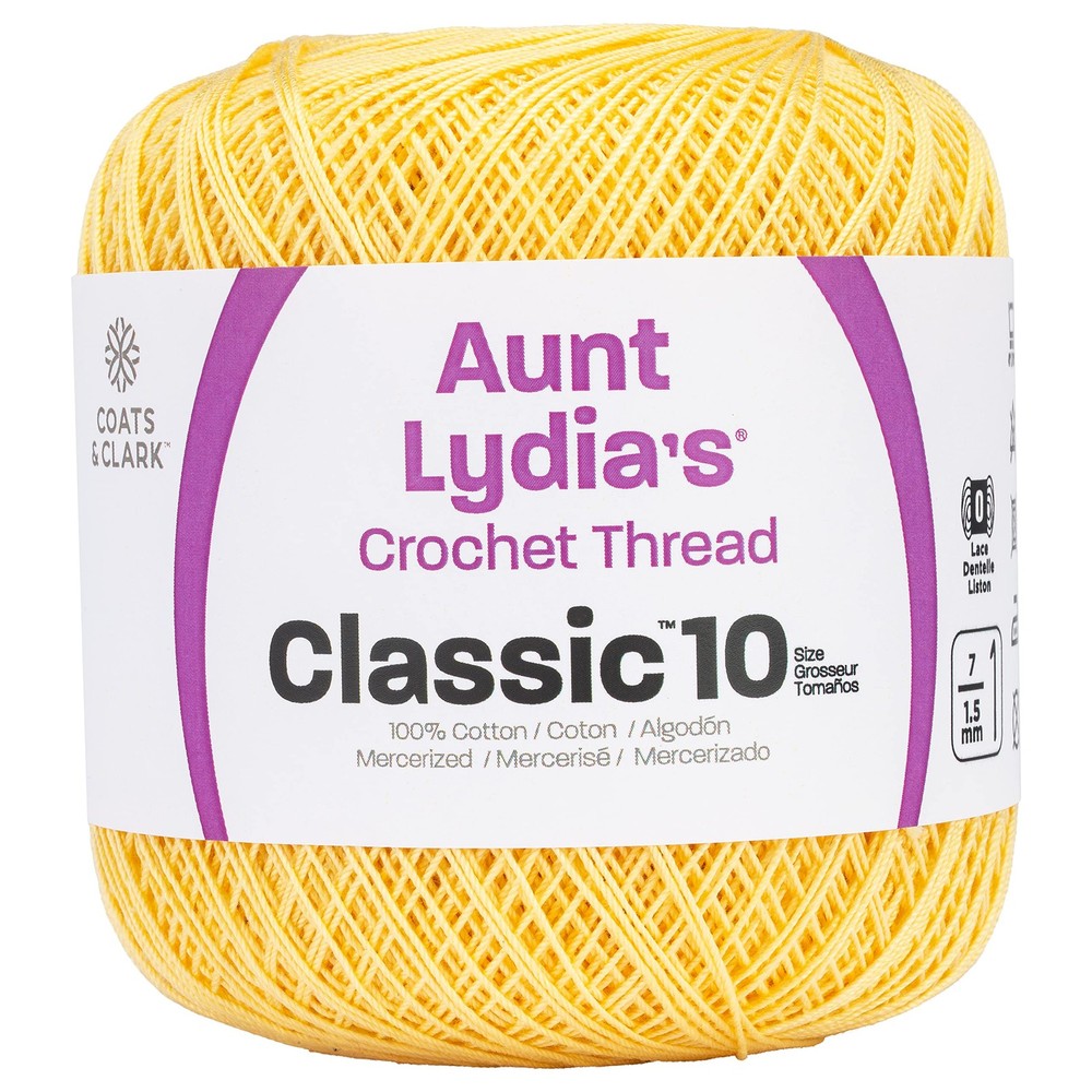 Coats Crochet Classic Crochet Thread, 1 Pack, Maize, 1050 Foot