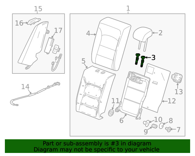 Genuine GM Headrest Guide 13515917