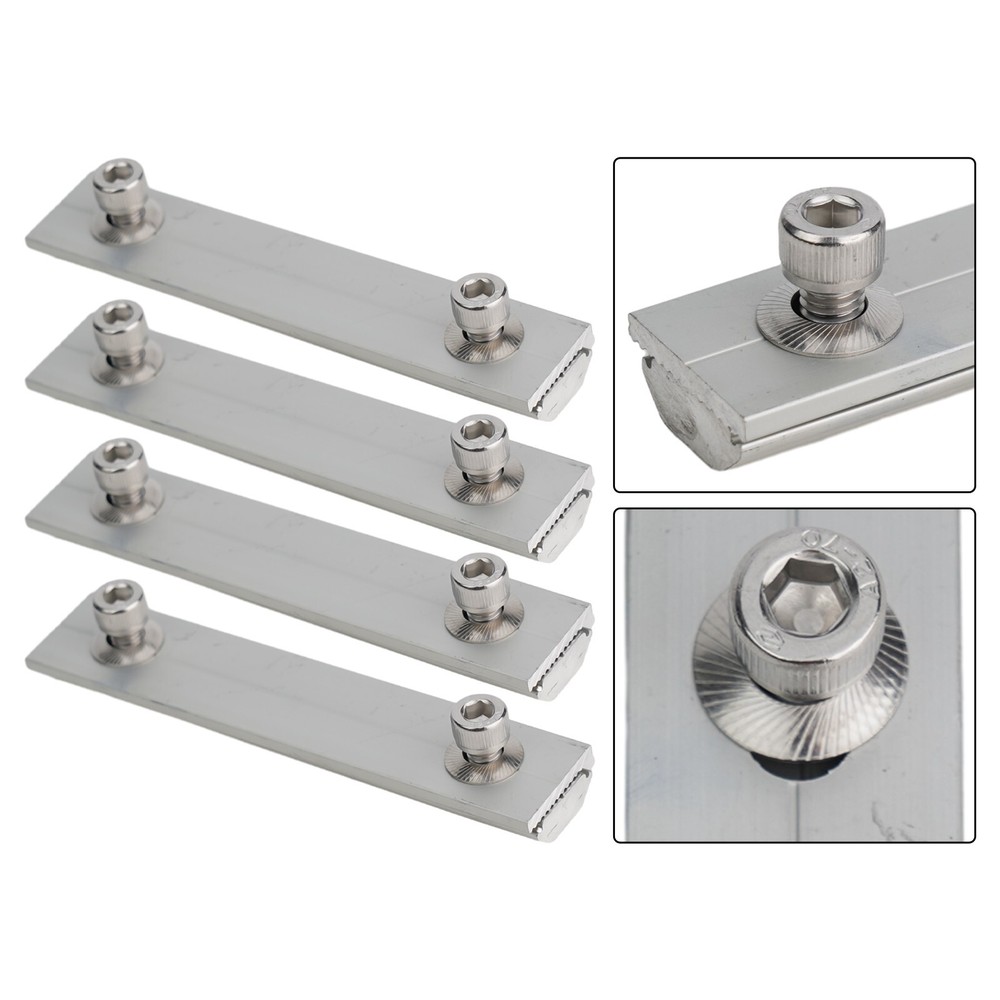 ,Aluminium Solar Module Rails Profile Connectors Mounting Connection