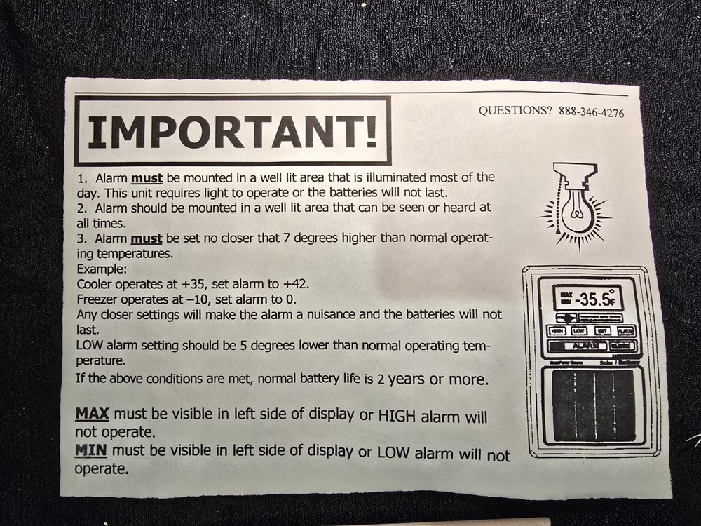 MICROTEMP ELECTRONICS ST-1 Solar Temp Alarm System (NOS)