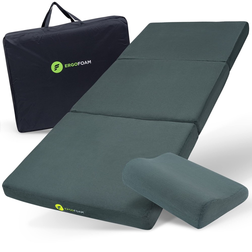 Sleeping Pad for Camping Mattress – Thick, Extra Supportive 2-Layer Foldable ...