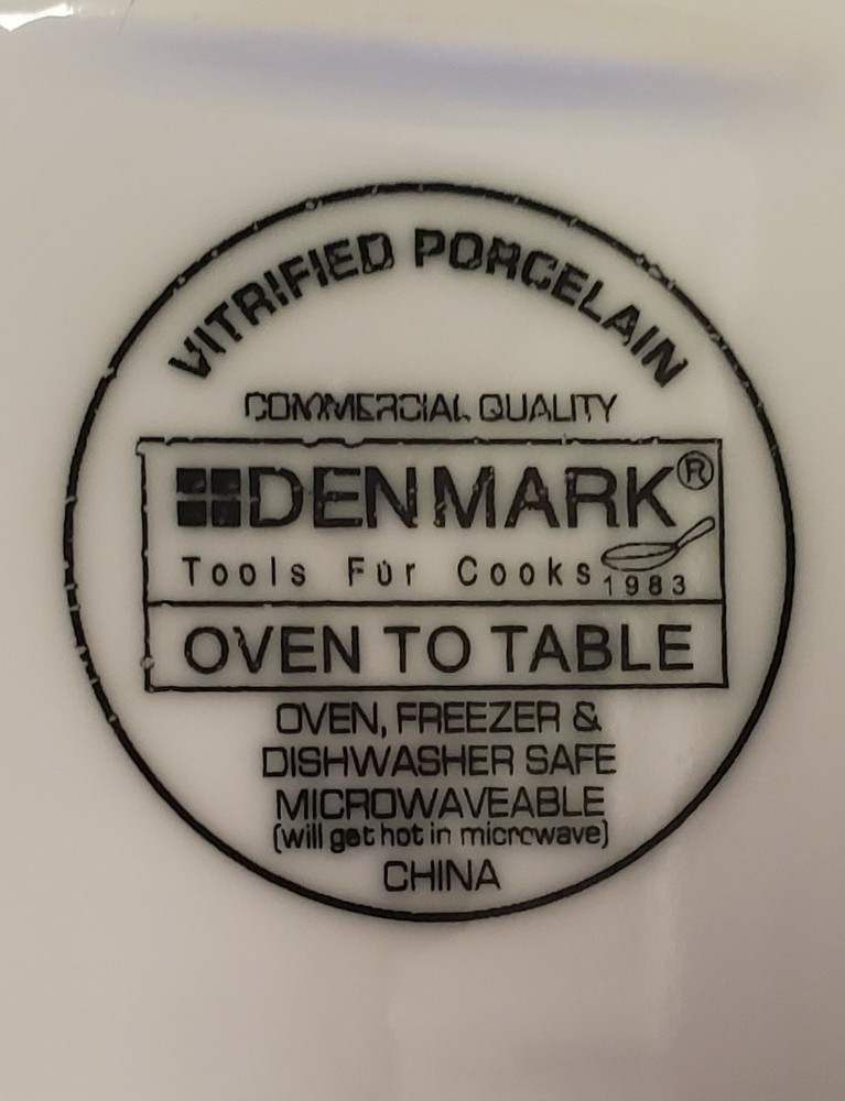 Denmark Tools For Cooks Vitrified Porcelain White Square Dinner Plates 4 - 11"