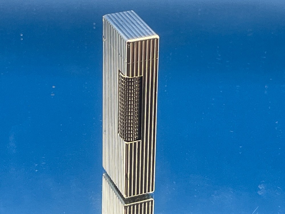 1982 Dunhill Rollagas Silver Filled Line Pattern ,Butane Lighter