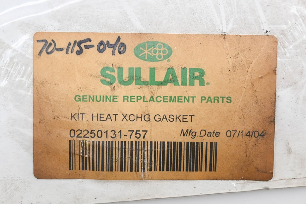 Sullair 02250131-757, 02250131757 8" Heat Exchanger Gasket Qty 2 NOS