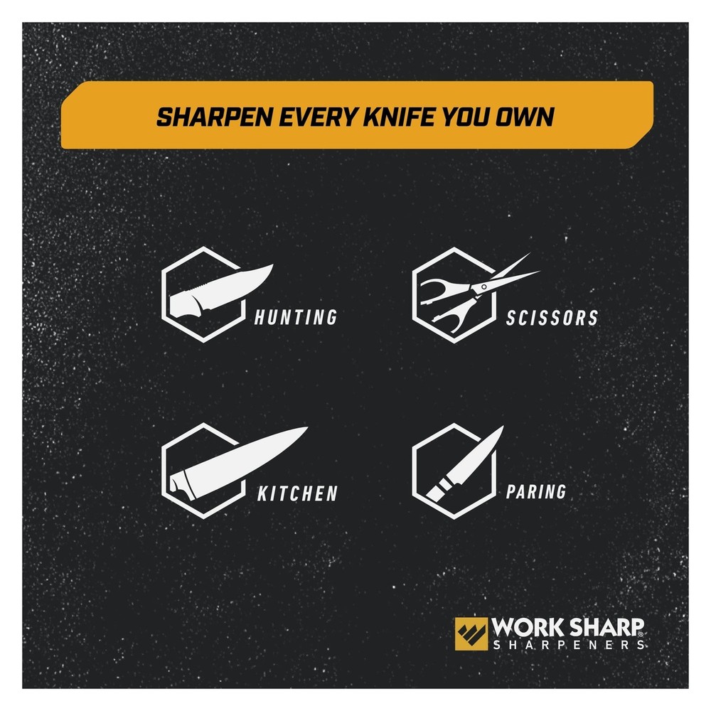 WORK SHARP Benchstone Knife Sharpener 3-Sided Manual Use