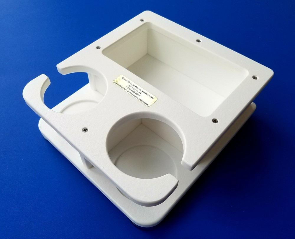 Marine Boat 2 Cup Holder Cupholder & Storage Box Starboard ST