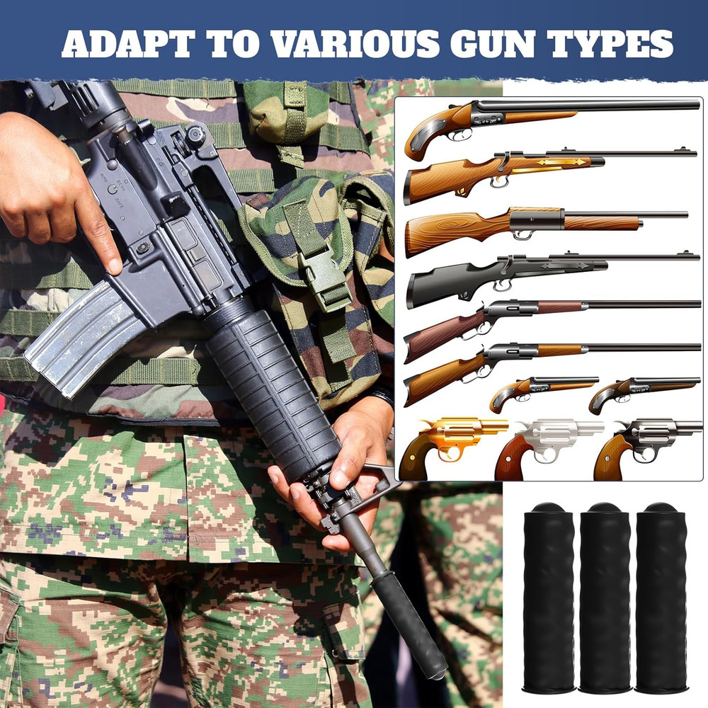 200 Pcs Muzzleloader Accessories Rifle Muzzle Cover - Black Barrel Dust Protecto