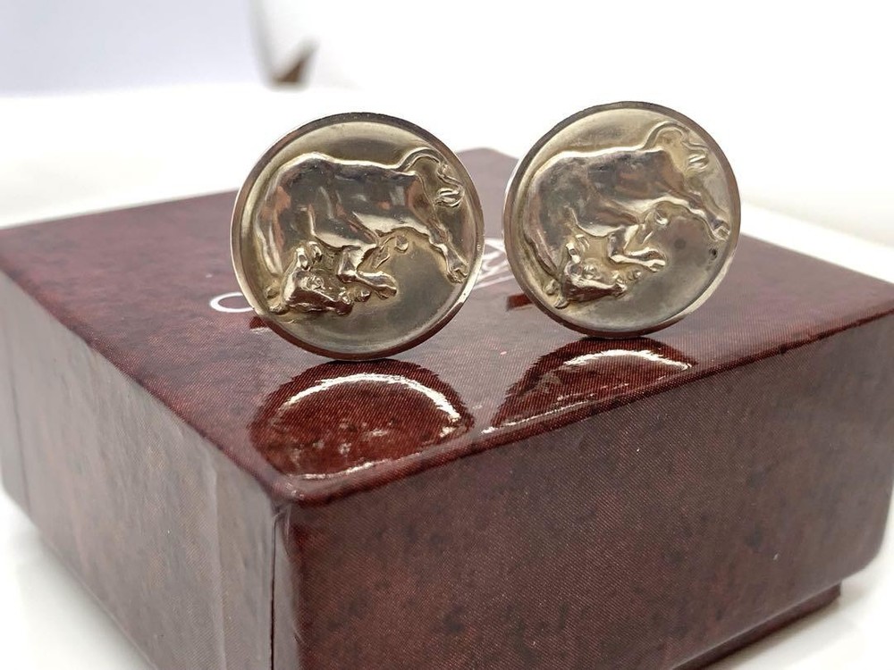 Georg Jensen Silver Cufflinks Cow