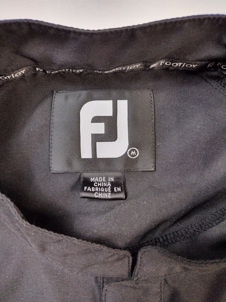 FootJoy Golf Pullover Windbreaker 1/4 Zip - GenFlex - Jacket Men Medium Black