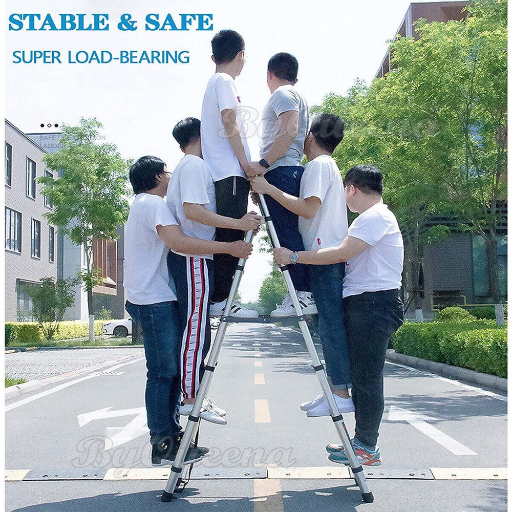 1.4M-2.3M Multi-Purpose Aluminium Telescopic A Frame Folding Ladder Extendable