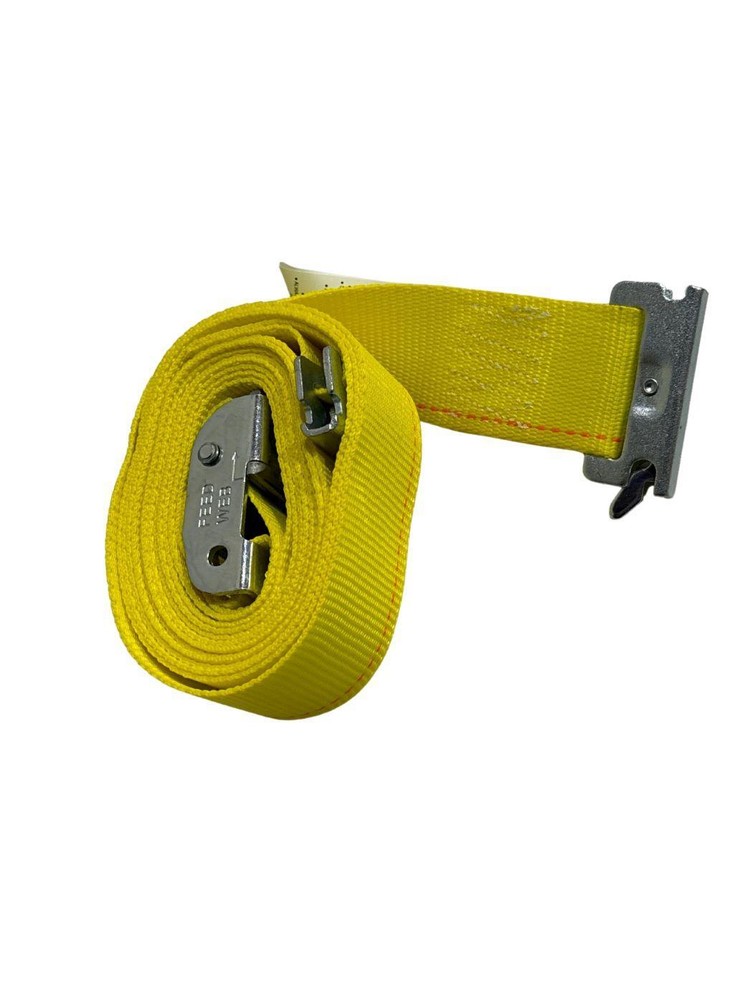 2"x12' Yellow E-Track Cam Buckle Strap (2 Pack)