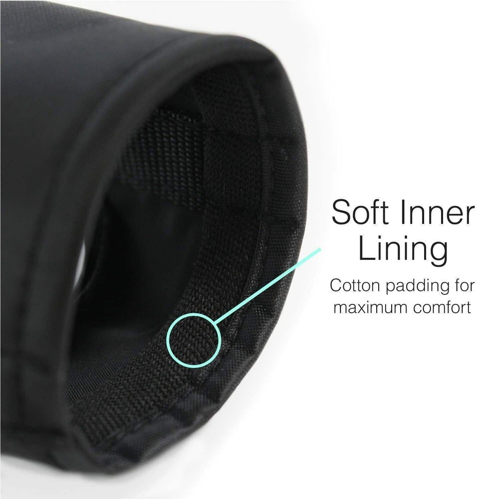 Downtown Pet Supply Quick Fit Dog Muzzle with Adjustable Straps, Black Size 1