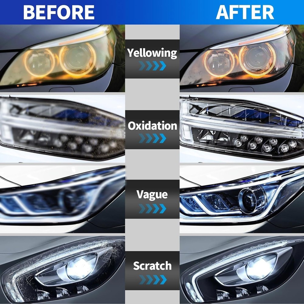 Headlight Restoration Kit, 800g Vapor Head Light...