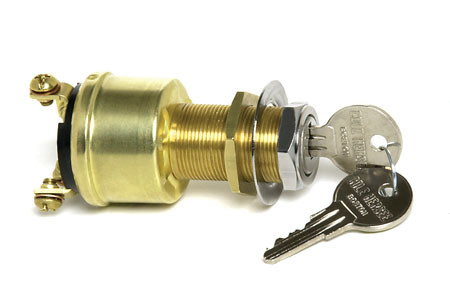 Cole Hersee M-712-BP 4 Position Brass Ignition Switch