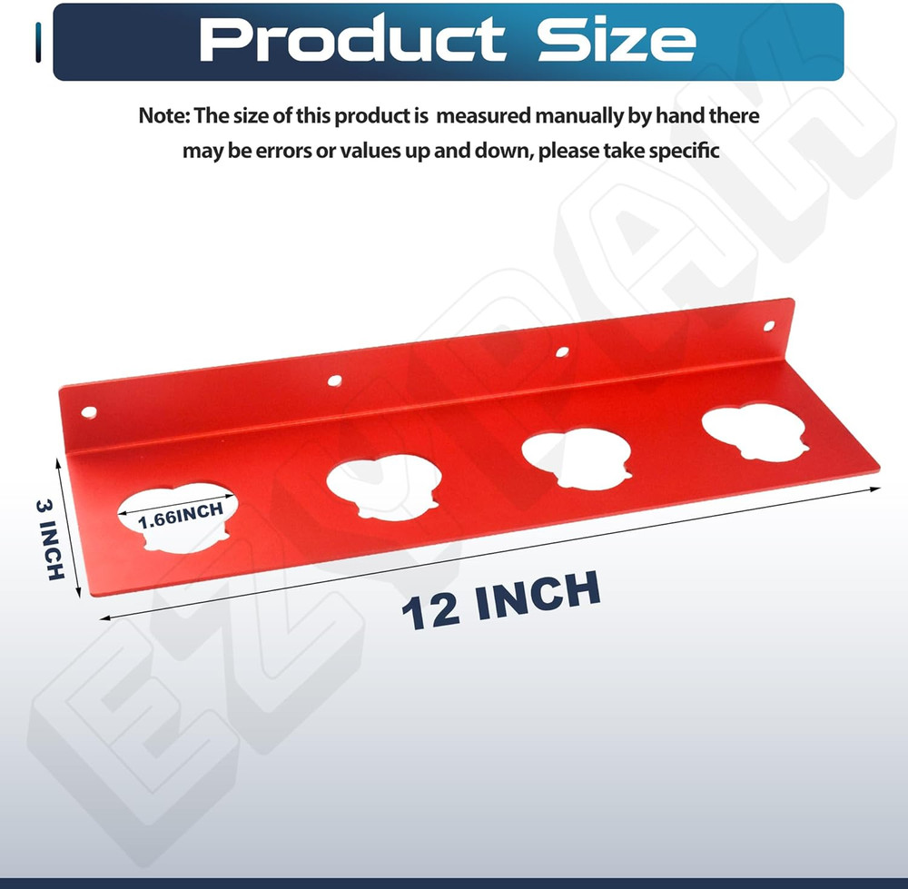 12V Battery Holder Wall Mount - 2 Pack with Storage Accessories