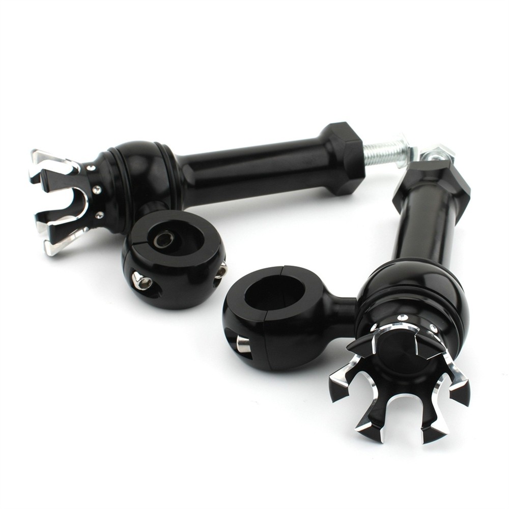 Motorcycle Handlebar Riser Handle Bar Riser Clamp Kit For Harley 1" Black White