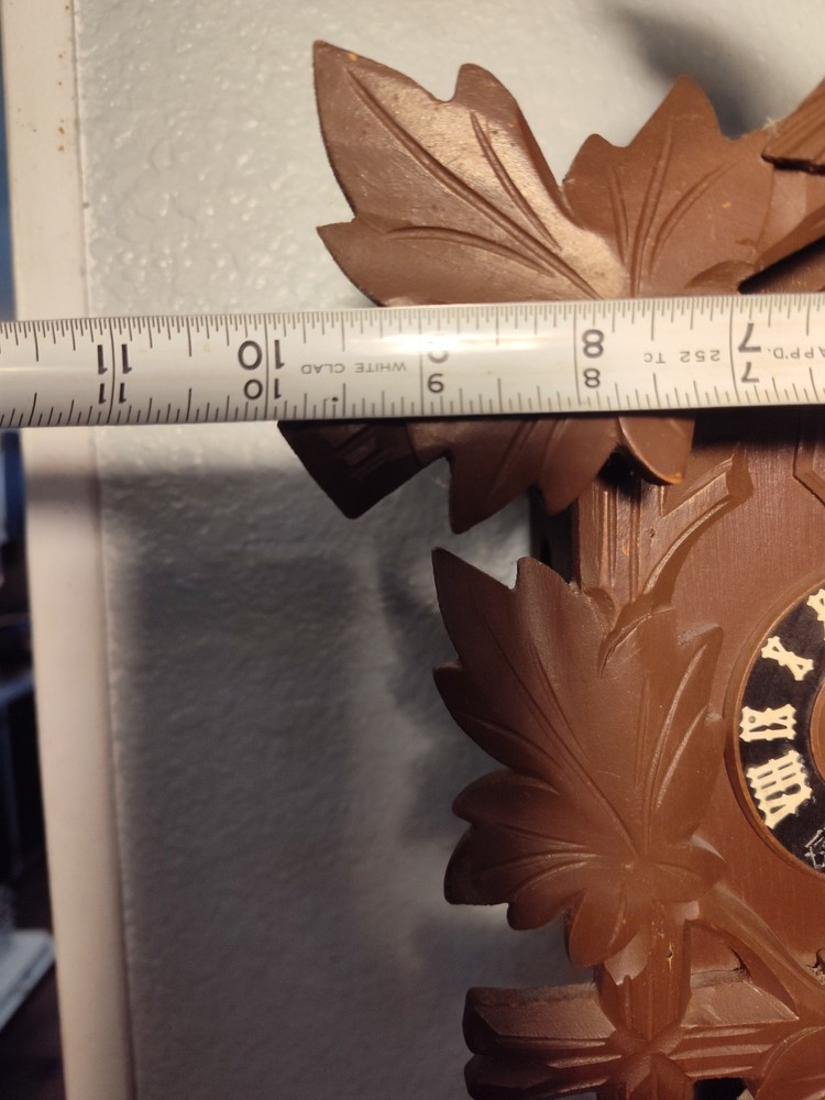 Hubert Herr Cuckoo Clock German Made Black Forest Works 1 Clock Number Missing