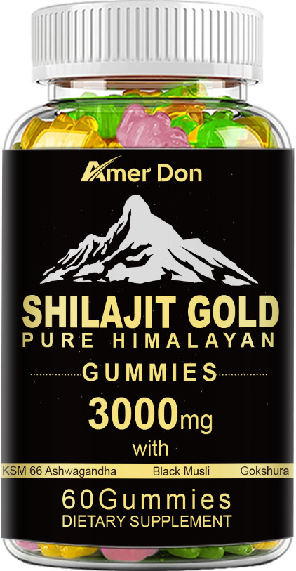 Shilajit Gummies Max Strength | Pure 100% Authentic Himalayan Origin 2 Bottles